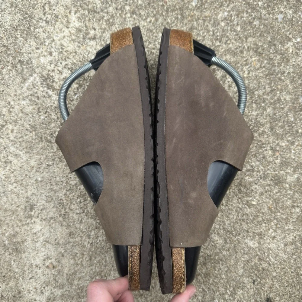 Birkenstock Tatami Brown Suede Double Strap Sandals Mens Size 10